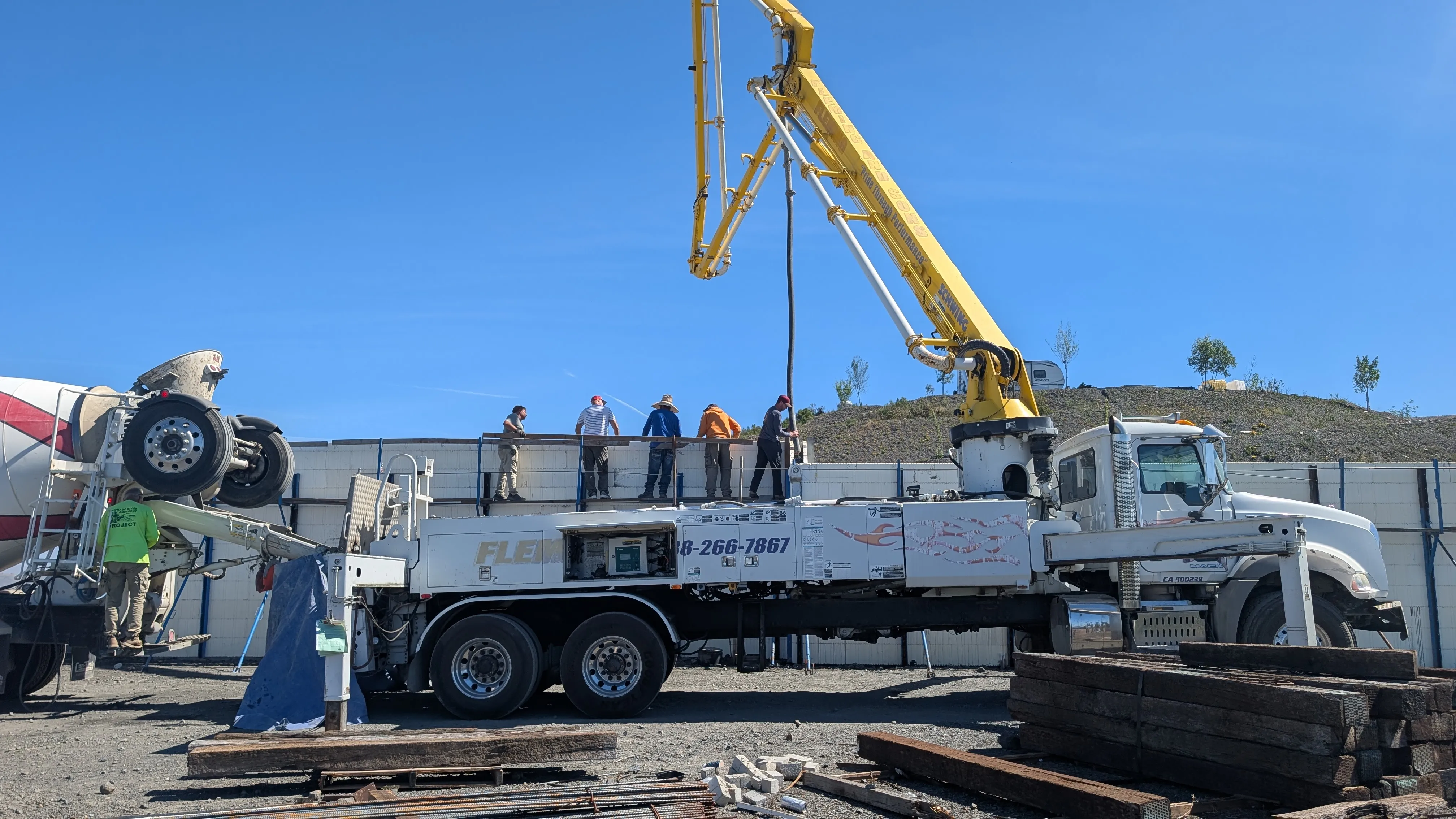 ICF wall forms at a Southern California residential job site
